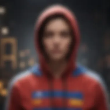 The Artistic Essence of the Adidas Tricolor Hoodie Artistic representation of the Adidas Tricolor Hoodie against a vibrant background