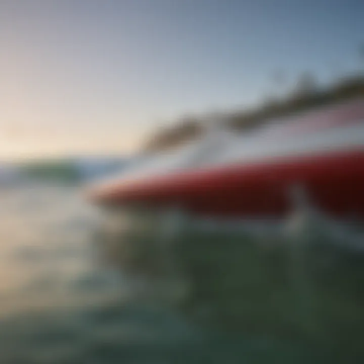 Close-up view of advanced technology in a powered surfboard