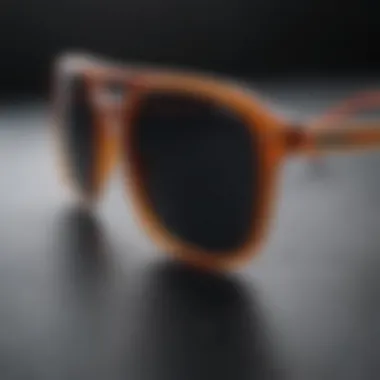 Close-up of high-quality materials used in sunglasses