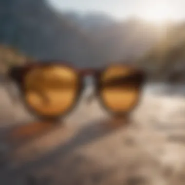 Sunglasses providing UV protection under bright sunlight