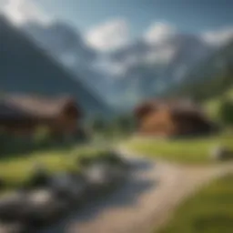 Scenic view of the Austrian mountains surrounding the B&B