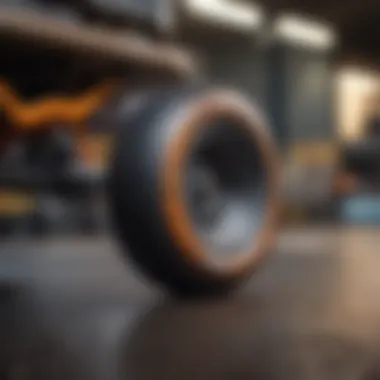 Key Features of Skateboard Wheels and Trucks Close-up of skateboard wheels and trucks, highlighting key features for new riders