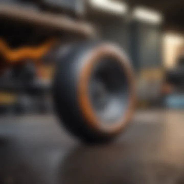 Key Features of Skateboard Wheels and Trucks Close-up of skateboard wheels and trucks, highlighting key features for new riders