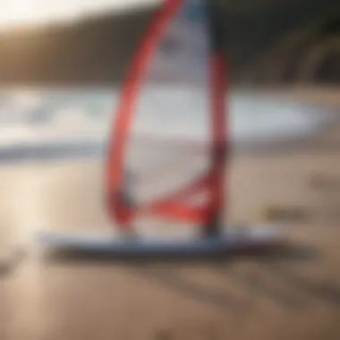 Essential Windsurfing Equipment for Beginners Windsurfing equipment setup on the beach