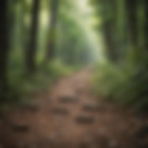 Scenic view of a wooded trail near Chicago