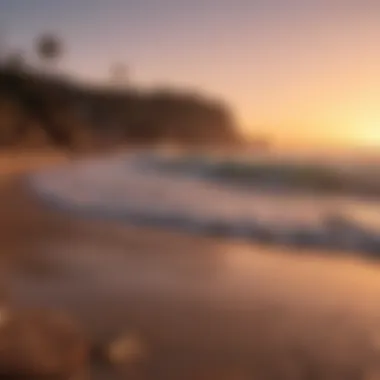 Stunning sunset view over the ocean from a surf camp.