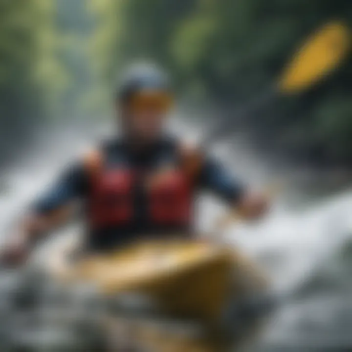 Close-up of rhythmic breathing during a kayak race