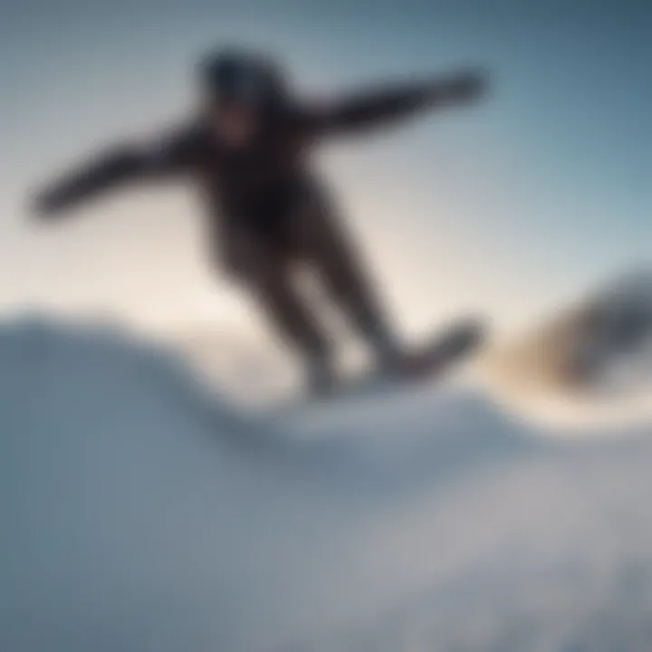 An expert snowboarder performing a jump in a half-pipe