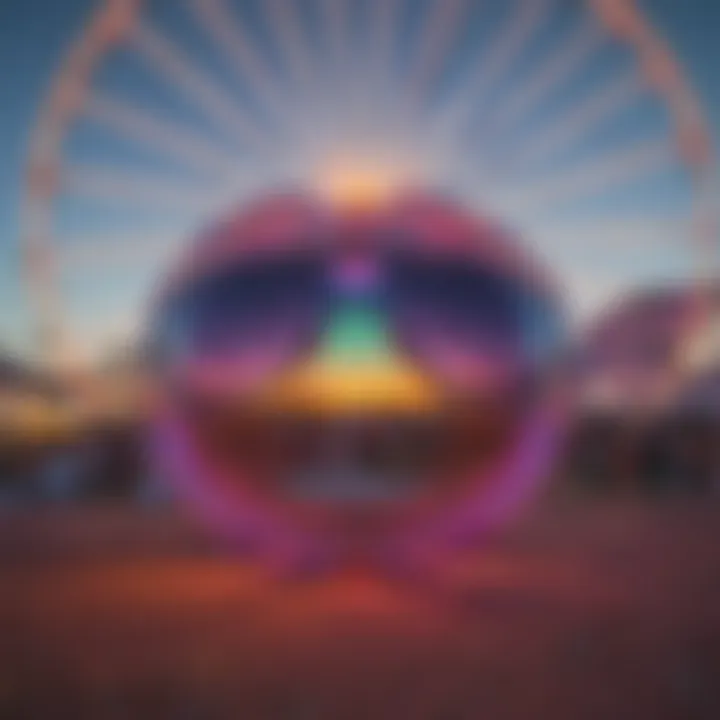 Colorful art installations that reflect the creative spirit of Coachella Fest