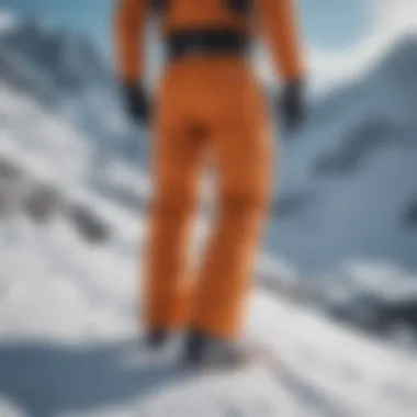Variety of Snowpants Brands Available A variety of snowpants brands in a retail store