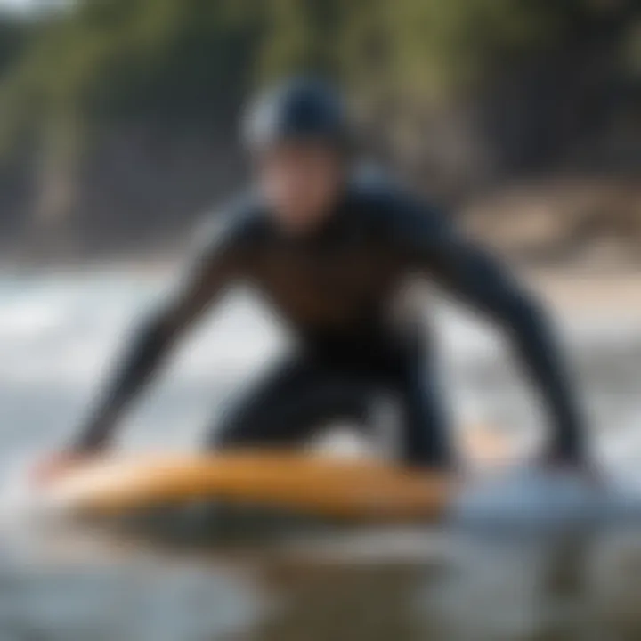 Group of enthusiasts sharing tips about foam body boarding