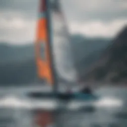 Dynamic windfoiling action showcasing the thrill of the sport