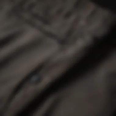 Durable Fabric of Dickies Skateboarding Pants A close-up view showcasing the durable fabric of Dickies skateboarding pants