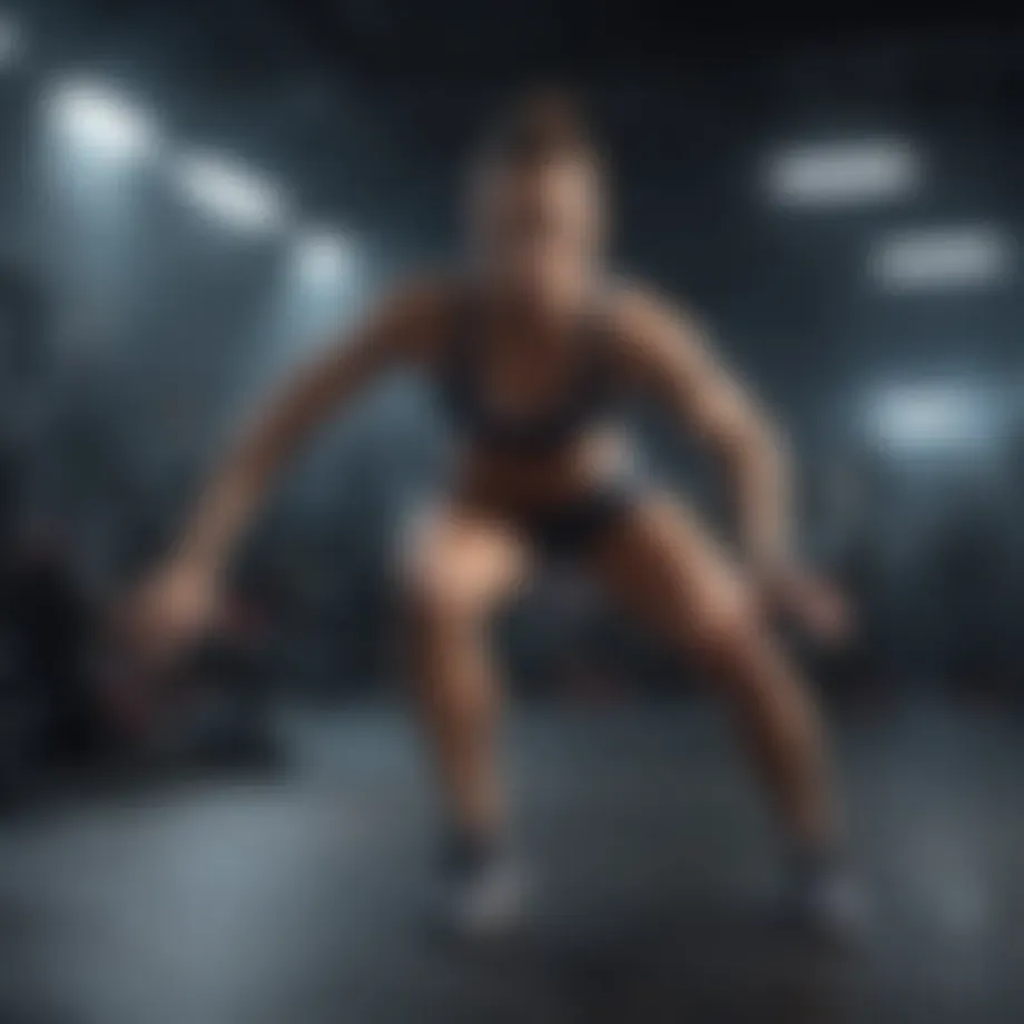 Dynamic workout session showcasing varied exercises