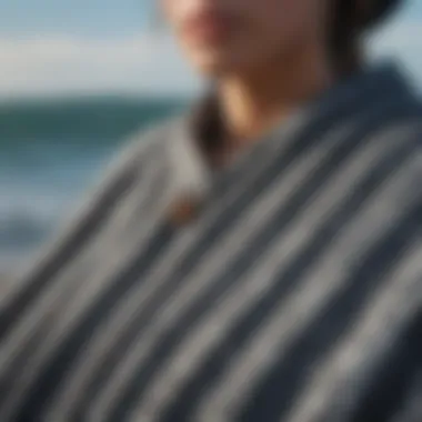 Close-up of surf poncho material showcasing texture and quality