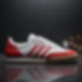 Adidas Samba White and Red sneaker showcasing its classic design