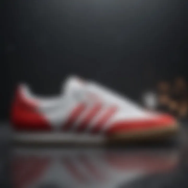 Adidas Samba White and Red sneaker showcasing its classic design