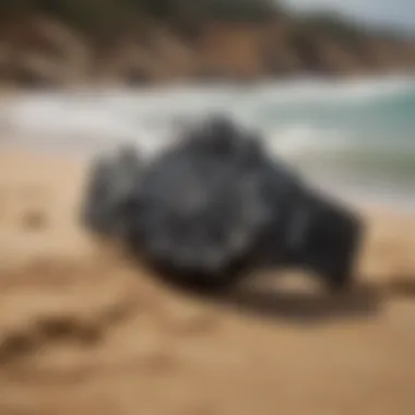 Stylish Surfing Watch on the Beach Stylish surfing watch on a sandy beach