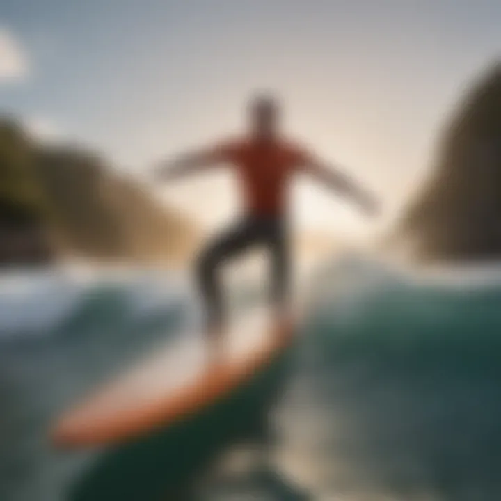 An athlete performing a spectacular trick on a surfboard in Alaïa Bay