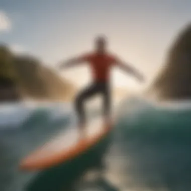 Surfing at Alaïa Bay: Mastering the Waves An athlete performing a spectacular trick on a surfboard in Alaïa Bay