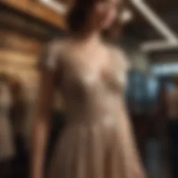 A stunning Almost Famous dress displayed elegantly on a mannequin