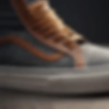 Craftsmanship of American-Made Vans Shoes Close-up of craftsmanship highlighting the stitching and quality materials used in Vans shoes.