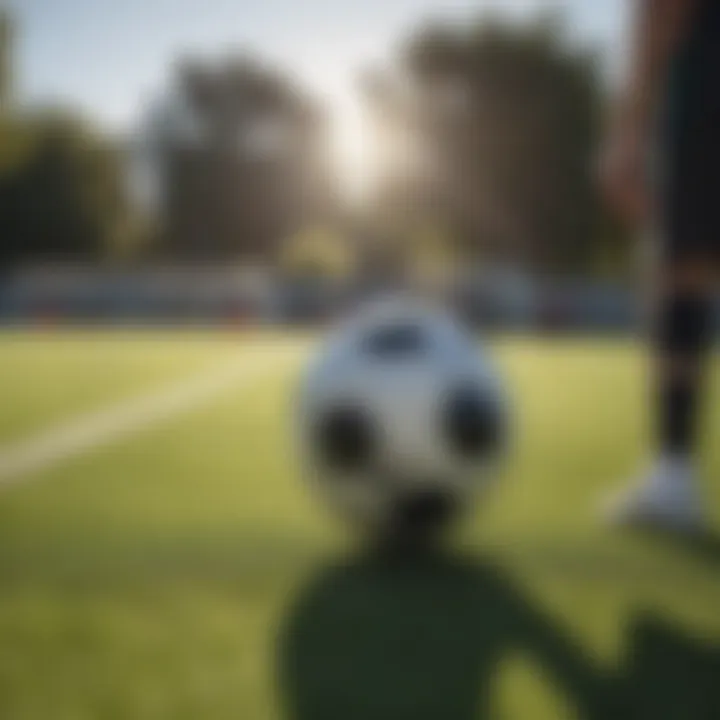 A vibrant soccer field at a leading California university during practice.