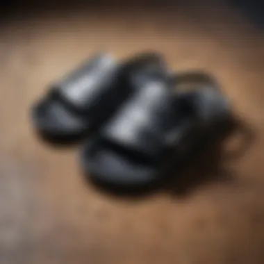 Integration of Black Nike Slides with Extreme Sports Gear Black Nike slides paired with extreme sports gear, illustrating their stylish integration.