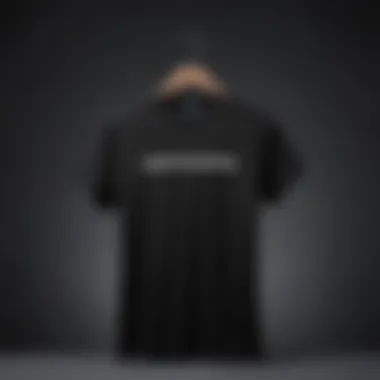 Timeless Appeal of Black T-Shirts A classic black t-shirt displayed against a minimalist backdrop, showcasing its timeless appeal.