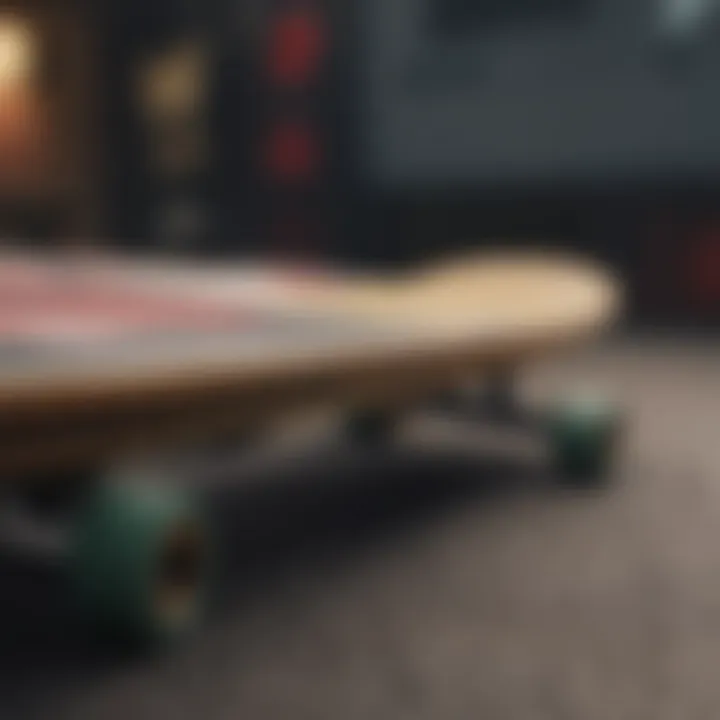 Comparison chart illustrating features of low-cost versus premium skateboards