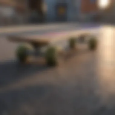 Close-up view of skateboard materials showcasing quality and durability