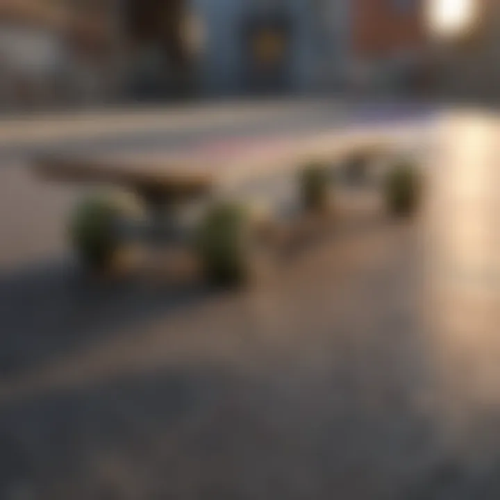 Close-up view of skateboard materials showcasing quality and durability
