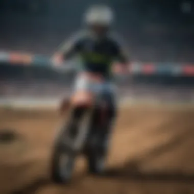 Rider showcasing skills on a supercross track