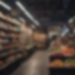 A vibrant local market showcasing various part-time job opportunities.