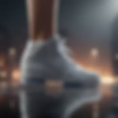 A side view of clear Nike shoes emphasizing their sleek design and modern aesthetic.