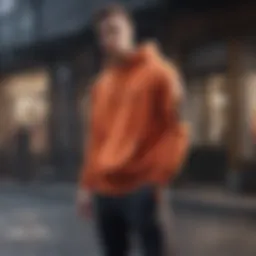 Stylish sweat ensemble depicting modern streetwear trends
