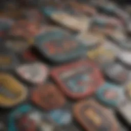 A vibrant collection of skateboard brand stickers showcasing various designs and logos.