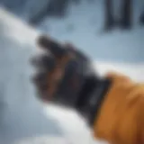 Close-up of Dakine snowboard glove showcasing its innovative insulation technology
