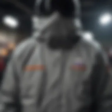 Close-up of a DC snowboard coat showcasing its innovative fabric technology