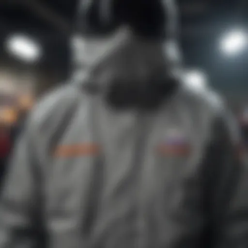 Close-up of a DC snowboard coat showcasing its innovative fabric technology