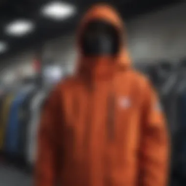 Variety of DC Snowboard Coats in a Winter Sports Shop Variety of DC snowboard coats displayed in a winter sports shop