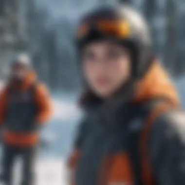 Winter Sports Enthusiasts Enthusiasts enjoying winter sports while wearing high-quality 686 gear