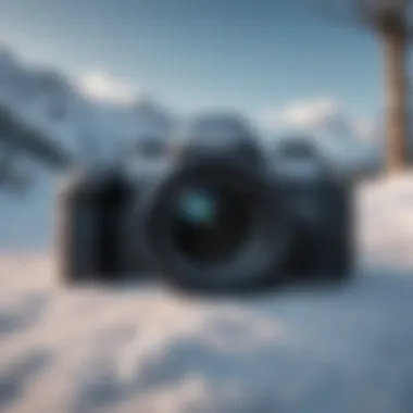 Winter Gear Showcase Stylish winter gear display showcasing 686 products in a snowy landscape