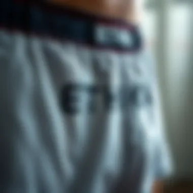 Close-up view of Ethika boxers highlighting fabric texture and quality