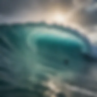 Artistic representation of traditional Hawaiian wave patterns