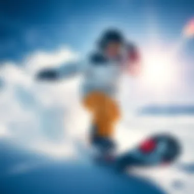 An illustration of the latest snowboard technology emphasizing performance enhancements.