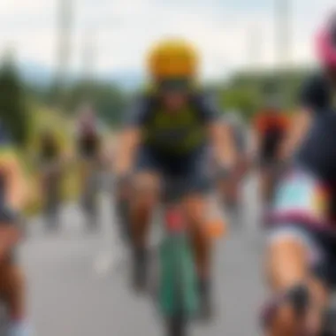 Cycling for a Cause Diverse group of cyclists participating in a charity ride