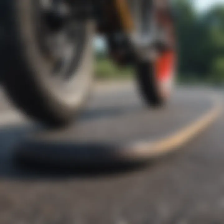 A comparison image displaying different types of tire systems used in longboarding.