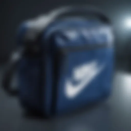 Nike Bag Blue showcasing its sleek design under natural lighting