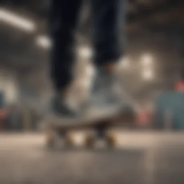 Nike SB GTS in Skating Action Nike SB GTS in action during a skateboarding session